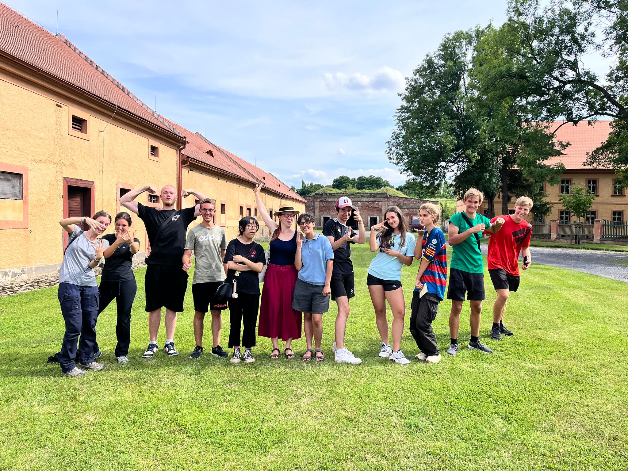 Teens-at-Camphill-Organic-Farm-2024-enjoying-the-free-time group of volunteers